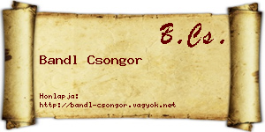 Bandl Csongor névjegykártya